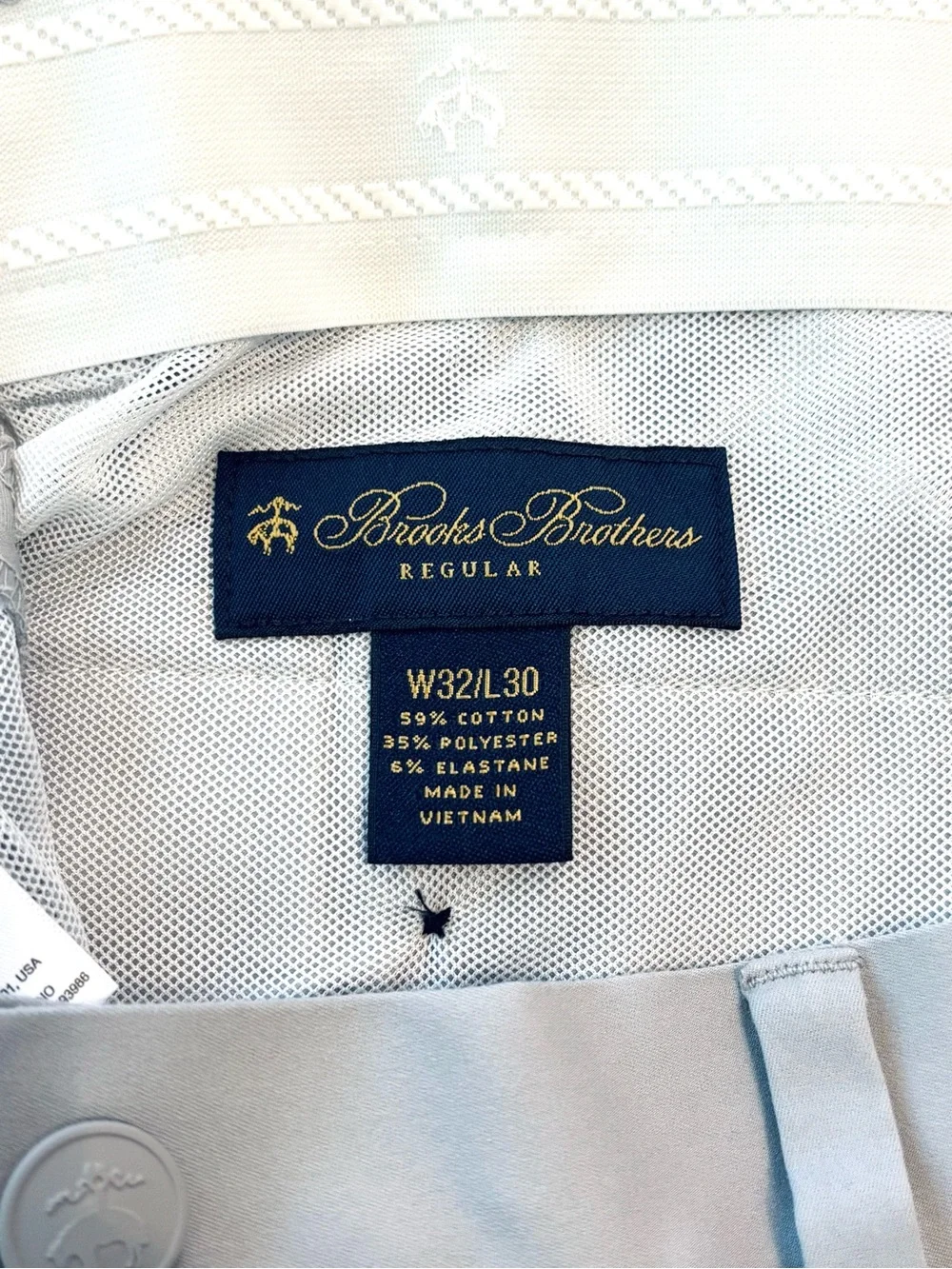 Brooks Brothers Tan Performance Series Stretch Chino Pants 32/30